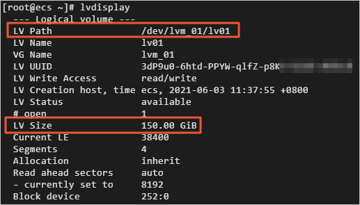 lvdisplay